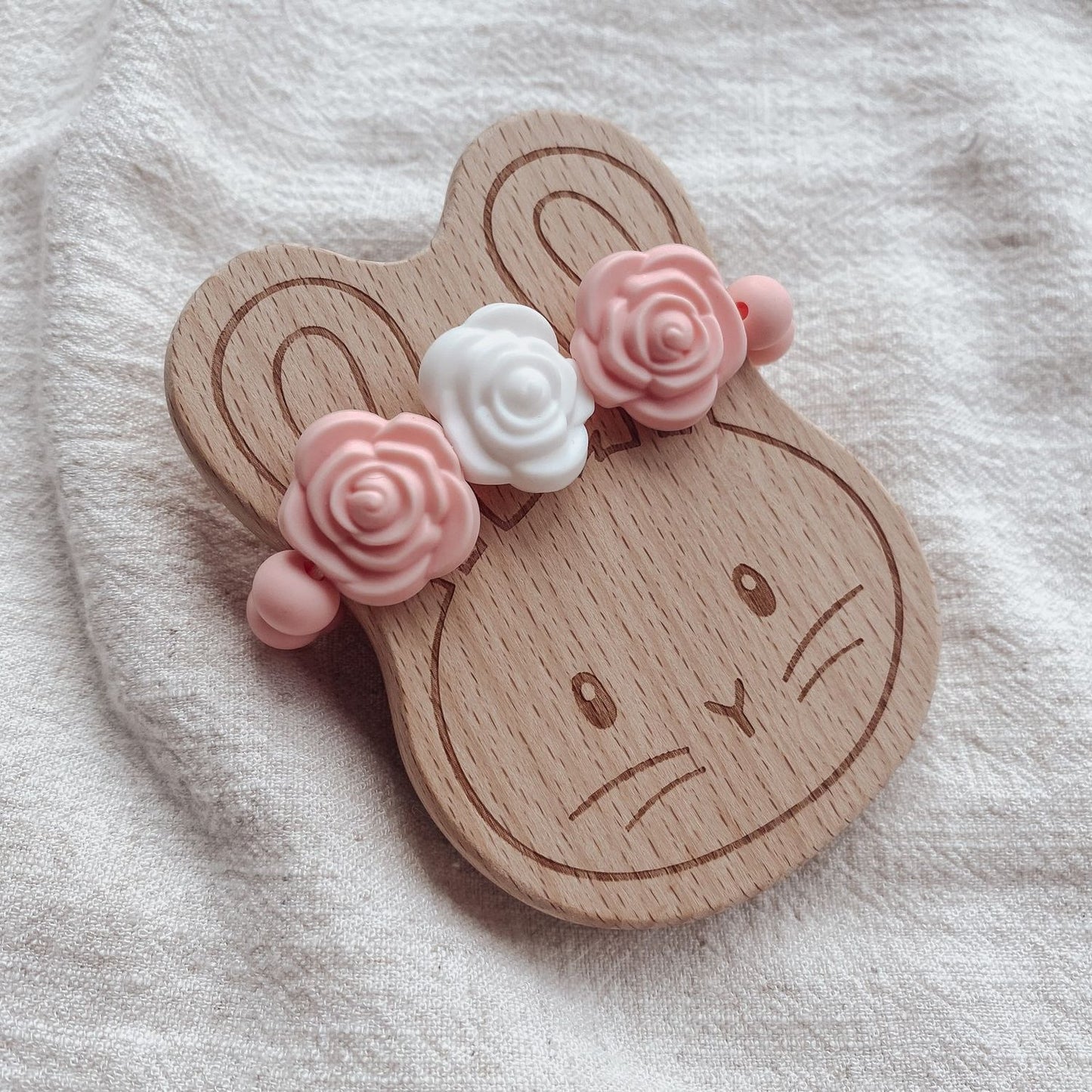 Foxx + Willow Teether Toy- Blossom Bunny