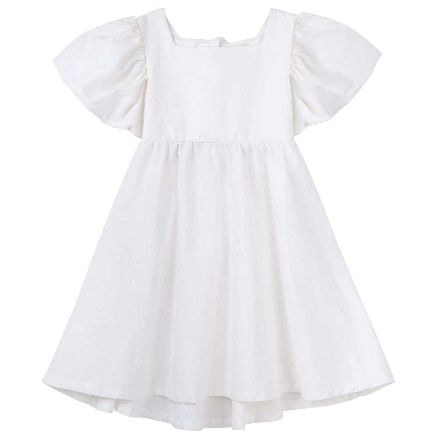 Designer Kidz Grace Tie Back Dress- Ecru