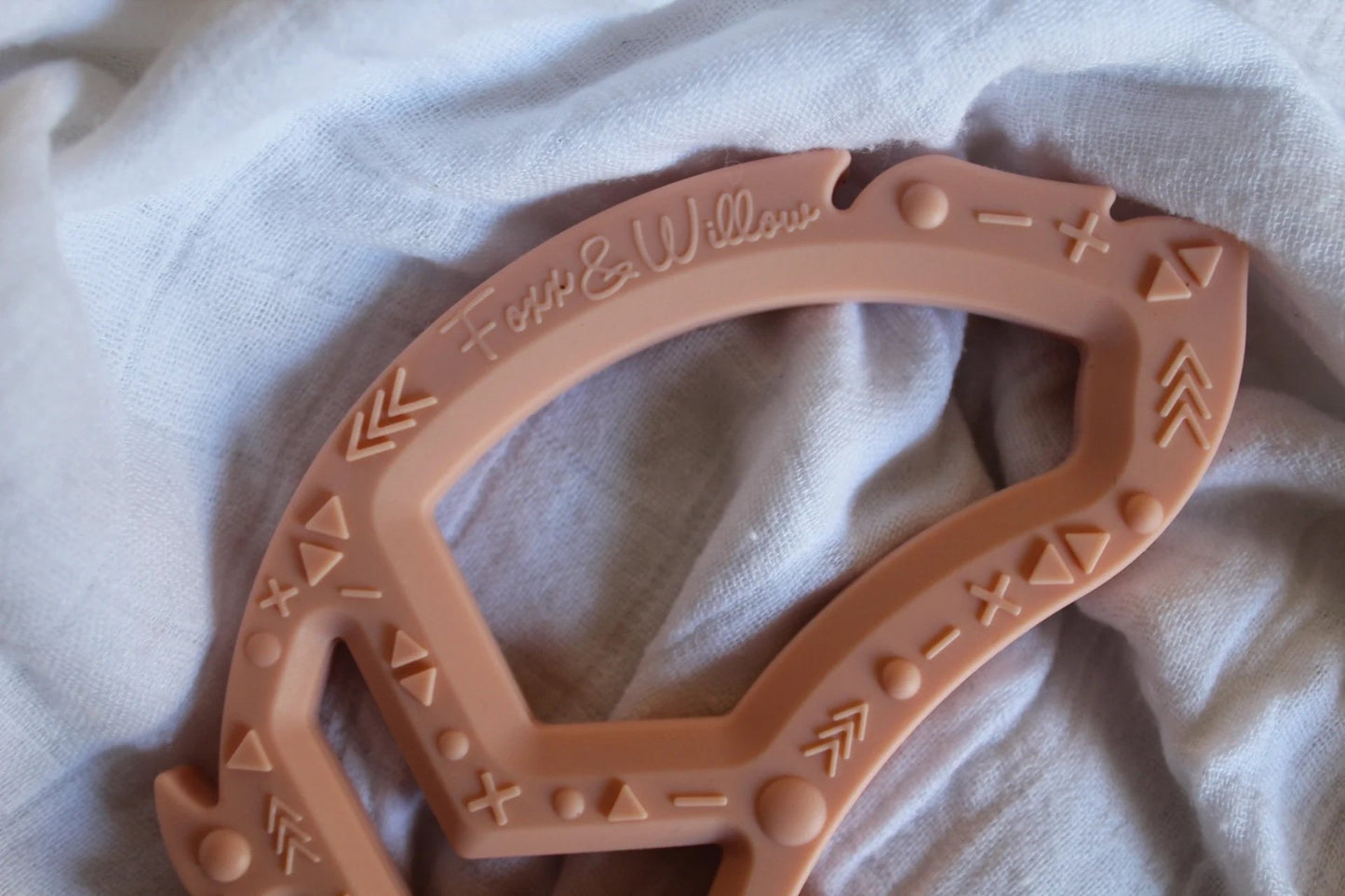 Foxx + Willow Silicon Teether- Feather