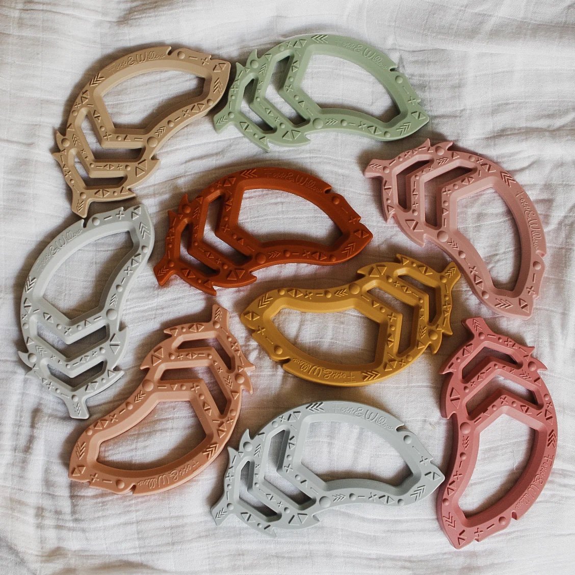 Foxx + Willow Silicon Teether- Feather