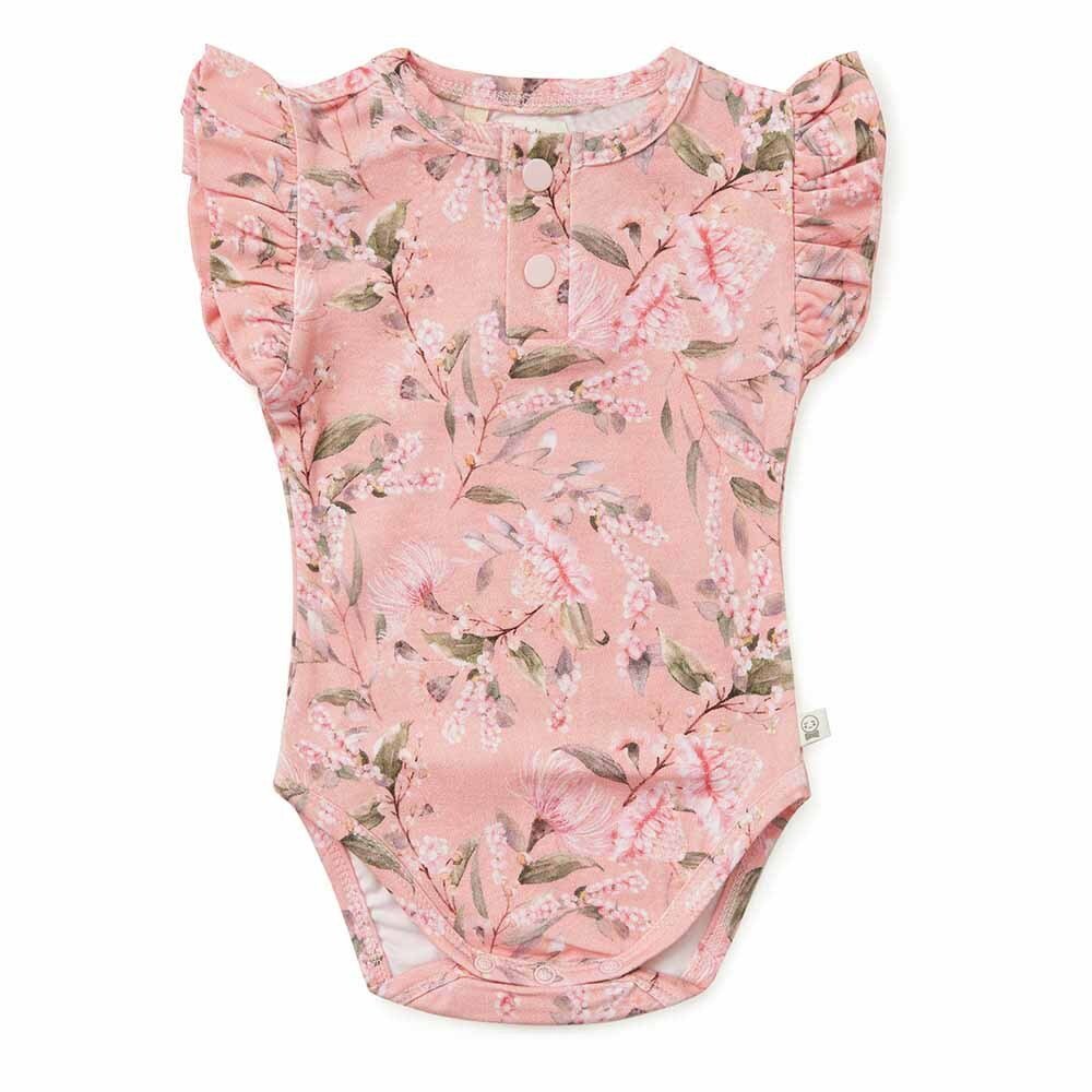 Snuggle Hunny Bodysuit- Pink Wattle