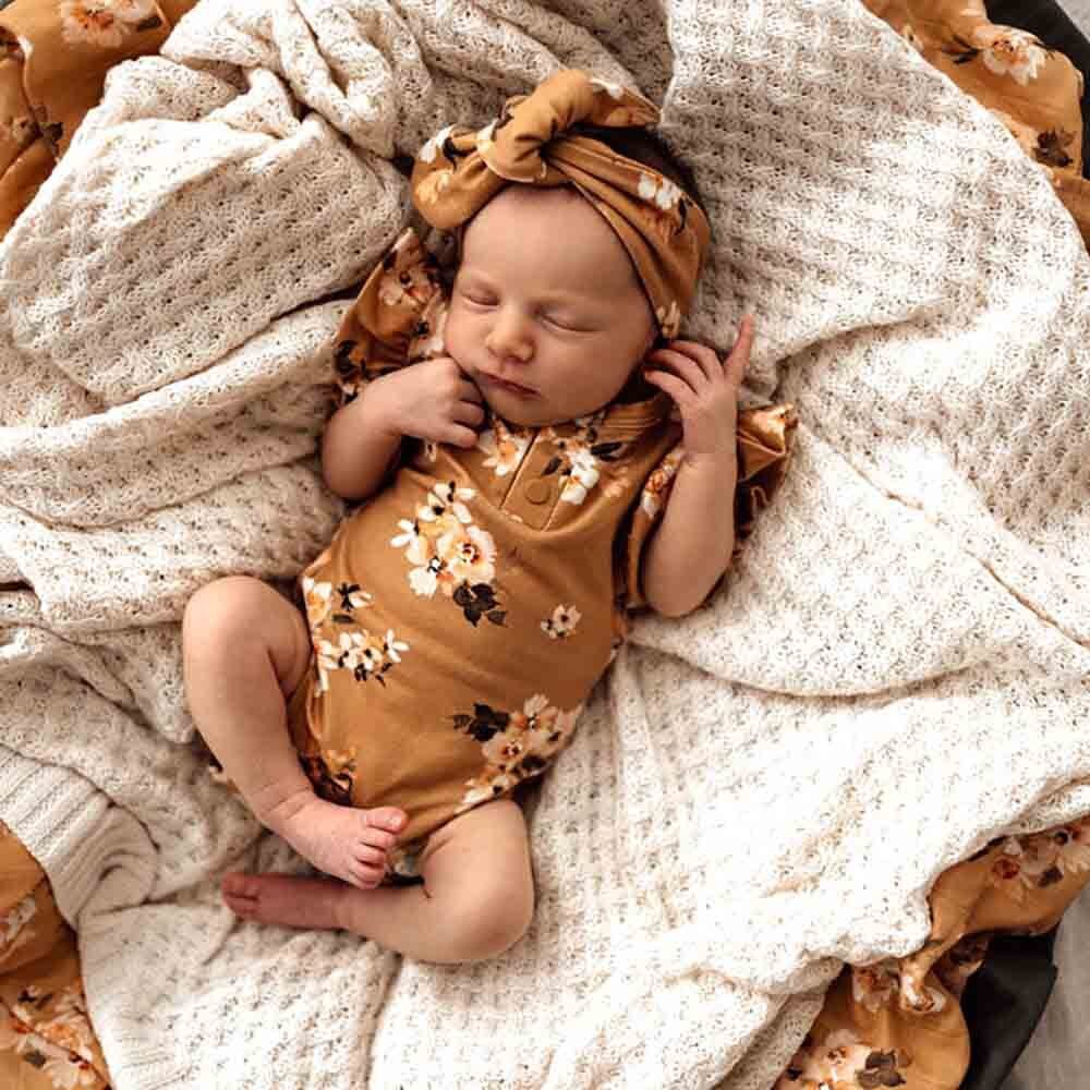 Snuggle Hunny Bodysuit- Golden Flower
