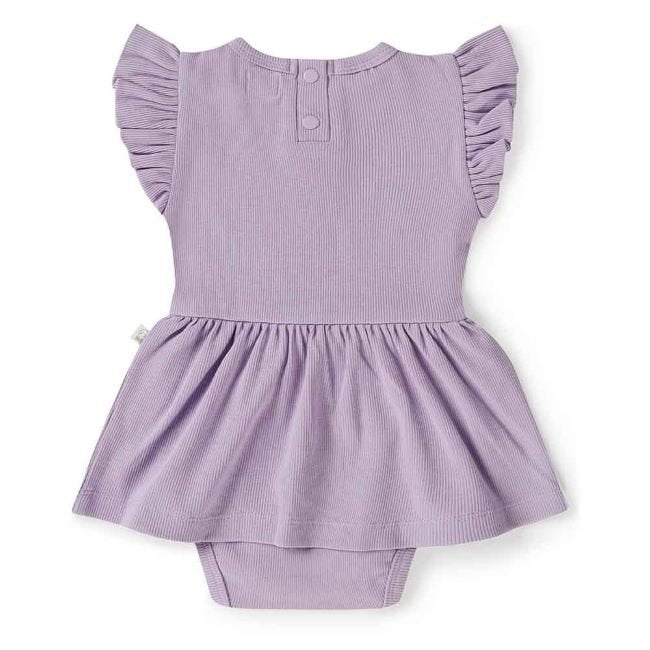 Snuggle Hunny Organic Short Sleeve Dress- Jacaranda