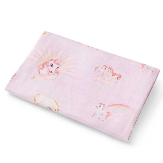 Snuggle Hunny Muslin Wrap- Unicorn