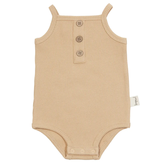 Kapow Kids Sand Waffle Singlet Bodysuit