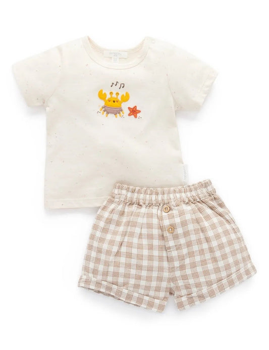 Purebaby Ginger Gingham Set