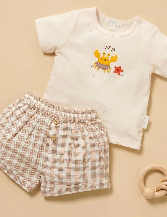Purebaby Ginger Gingham Set