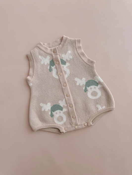 Indigo Dreams Reindeer Bubble Romper