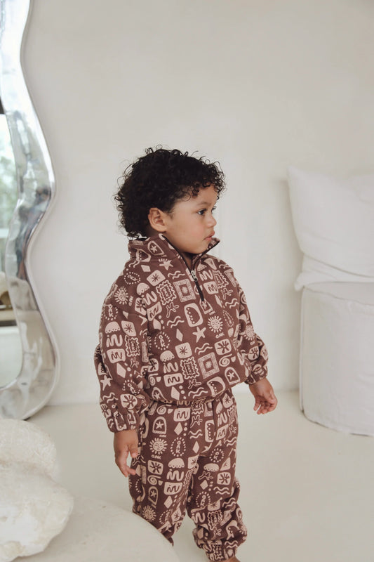 Oak The Label Oasis Fleece Jumper | Tobacco Brown