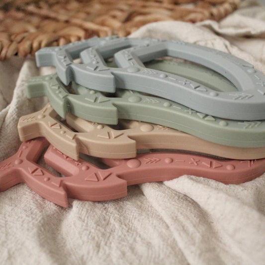 Foxx + Willow Silicon Teether- Feather
