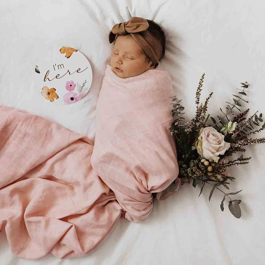 Snuggle Hunny Muslin Wrap- Musk Pink