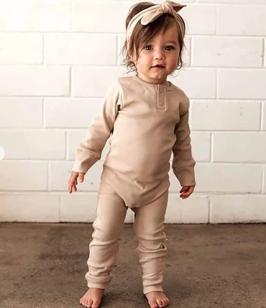 Snuggle Hunny Organic Growsuit- Pebble