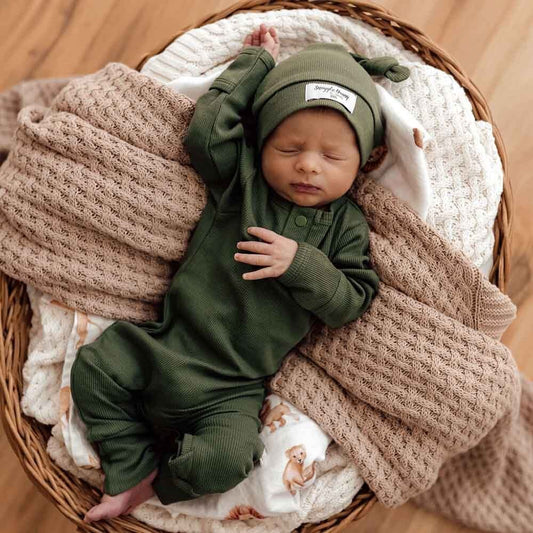 Snuggle Hunny Organic Growsuit- Olive
