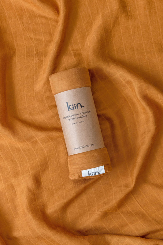 Kiin Organic Cotton Swaddle- Caramel