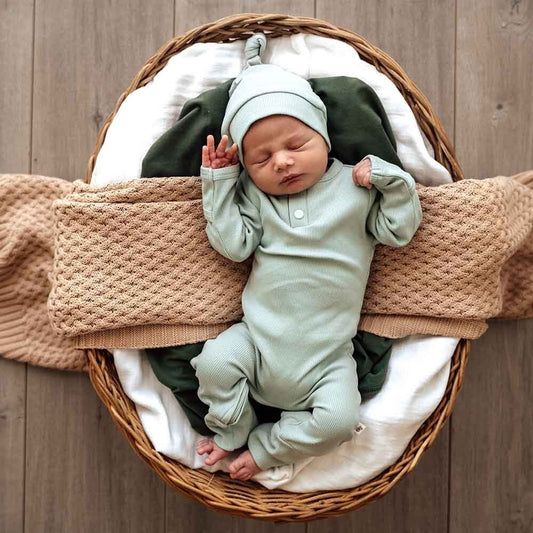 Snuggle Hunny Organic Growsuit- Sage
