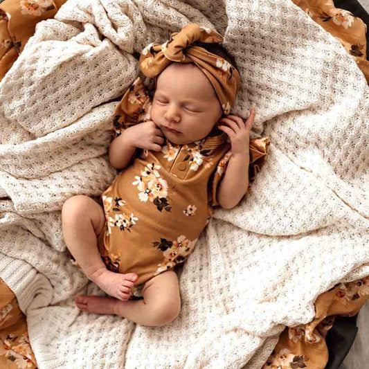 Snuggle Hunny Bodysuit- Golden Flower