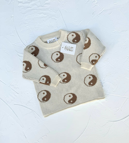 Oak the Label Yin Yang Jumper | Chocolate